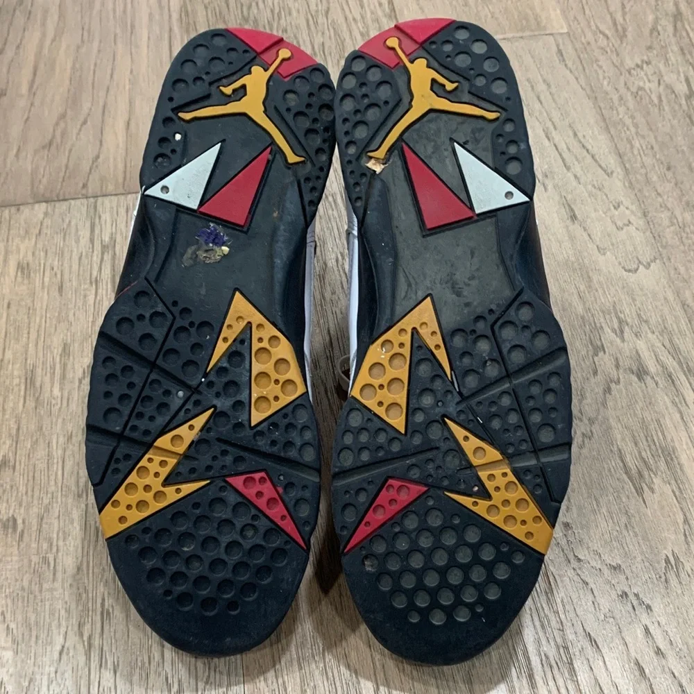 Nike Air Jordan 7 Retro Cardinal White Black Red 2022 CU9307-106 Men's Size 11 - Picture 9 of 9